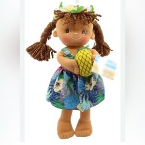 Hawaiian Hula Girl Plush Doll
w Pineapple - 14"